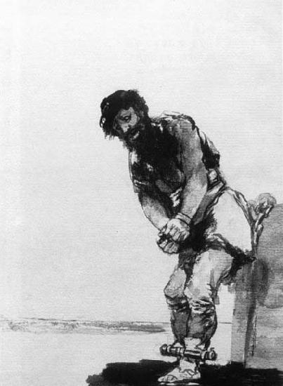 Francisco de goya y Lucientes Chained Prisoner oil painting image
